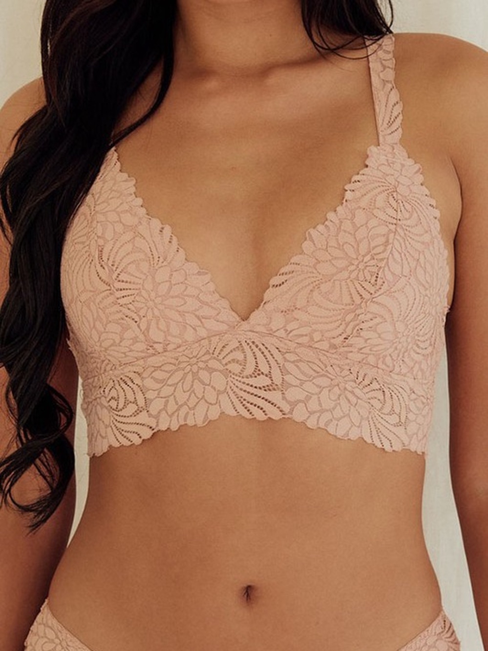 Lace Bloom Bralette - Soft Nude - Picture 2 of 4